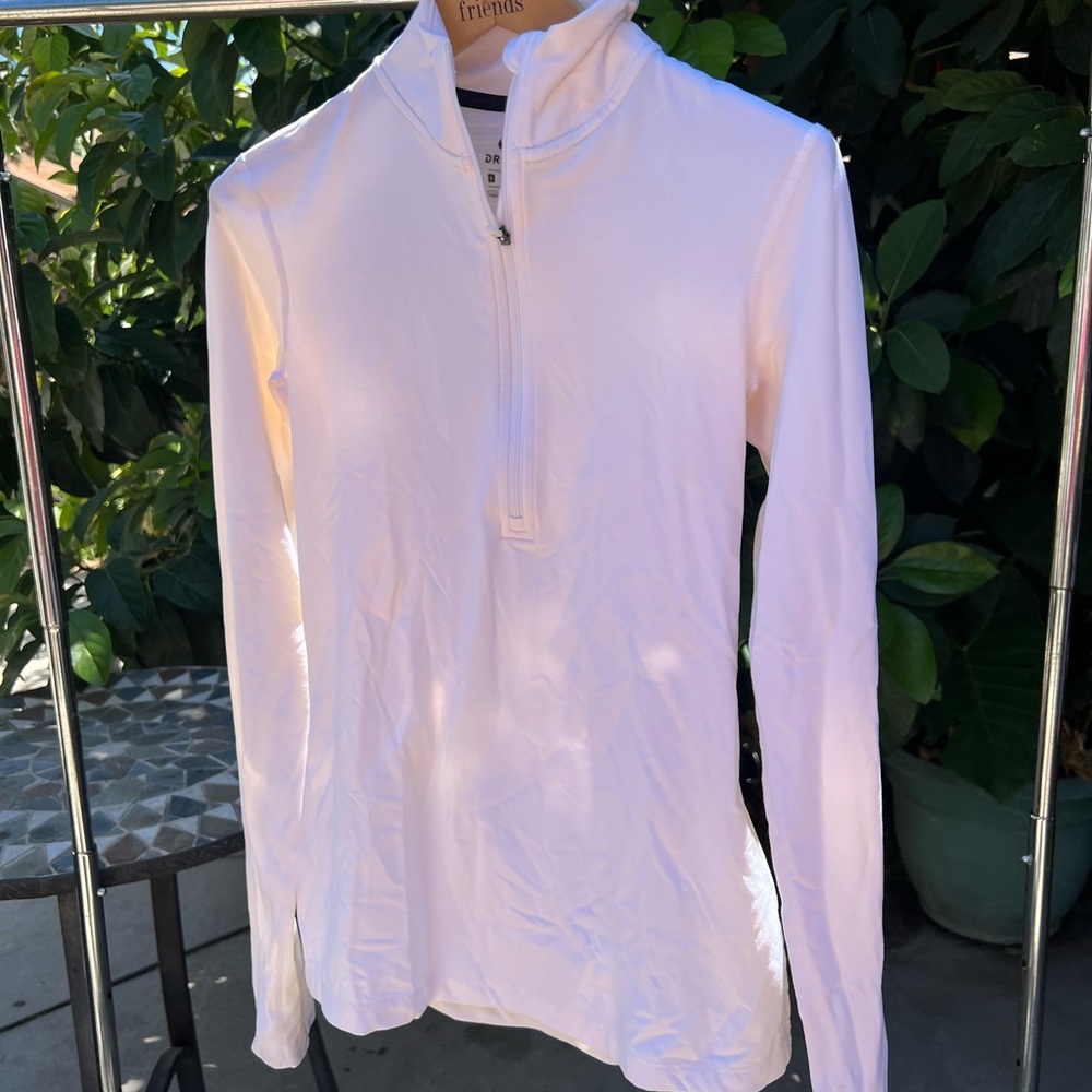 Nike dri-fit quarter zip white long sleeve sweater